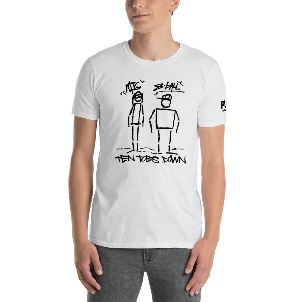 Ten Toes Down "Sticks" T-Shirt [White]